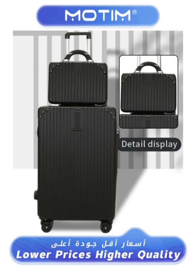2PCS Boarding Carry-on Luggage Sets Expandable PP Hard Shell Clearance Luggage with Spinner Wheels TSA Lock and Hard Side Lightweight Durable Carry-on Suitcase Set for Long Distance Travel