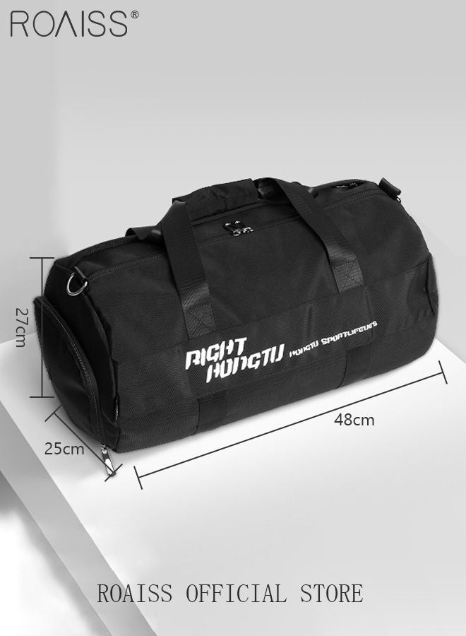 Large Duffel Bag Gym Bag Travel Luggage Independent shoe Compartment Dry and Wet Separation Foldable Storage Bag Pouch Tote Bag Waterproof Clothing Storage Folding Bag