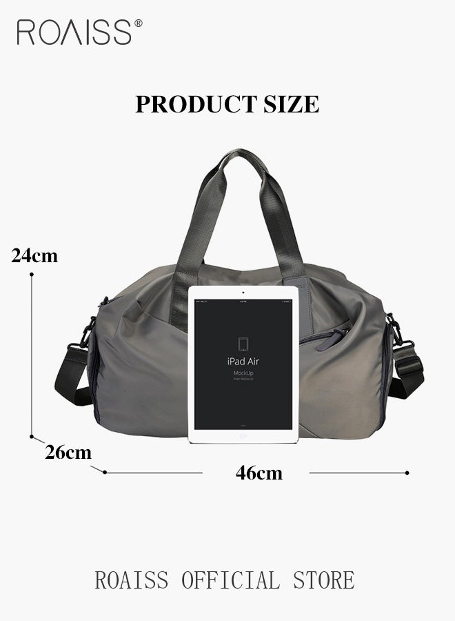 Multi Functional Large Capacity Carry on Luggage Bag Wet and Dry Separation Shoe Compartment Gym Bag Suitcase with Pull Rod Perfect for Short Business Trips and Travel