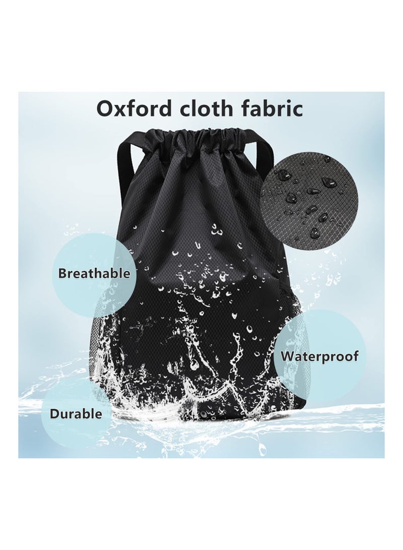 Sports Gym Bag, Drawstring Waterproof Bags,Oxford fabric Backpack Bags for men and women, School Beach Holidays Swimming Trave, 40*48cm