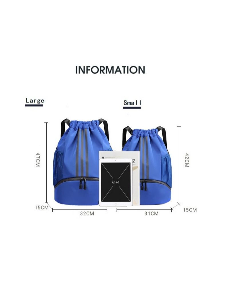 Drawstring Backpack Bag Gym Sack String Men Women Basketball Bundle Pocket Student School Football Storage Large Capacity Fitness