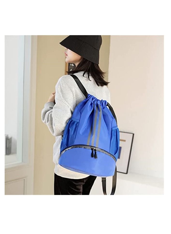 Drawstring Backpack Bag Gym Sack String Men Women Basketball Bundle Pocket Student School Football Storage Large Capacity Fitness