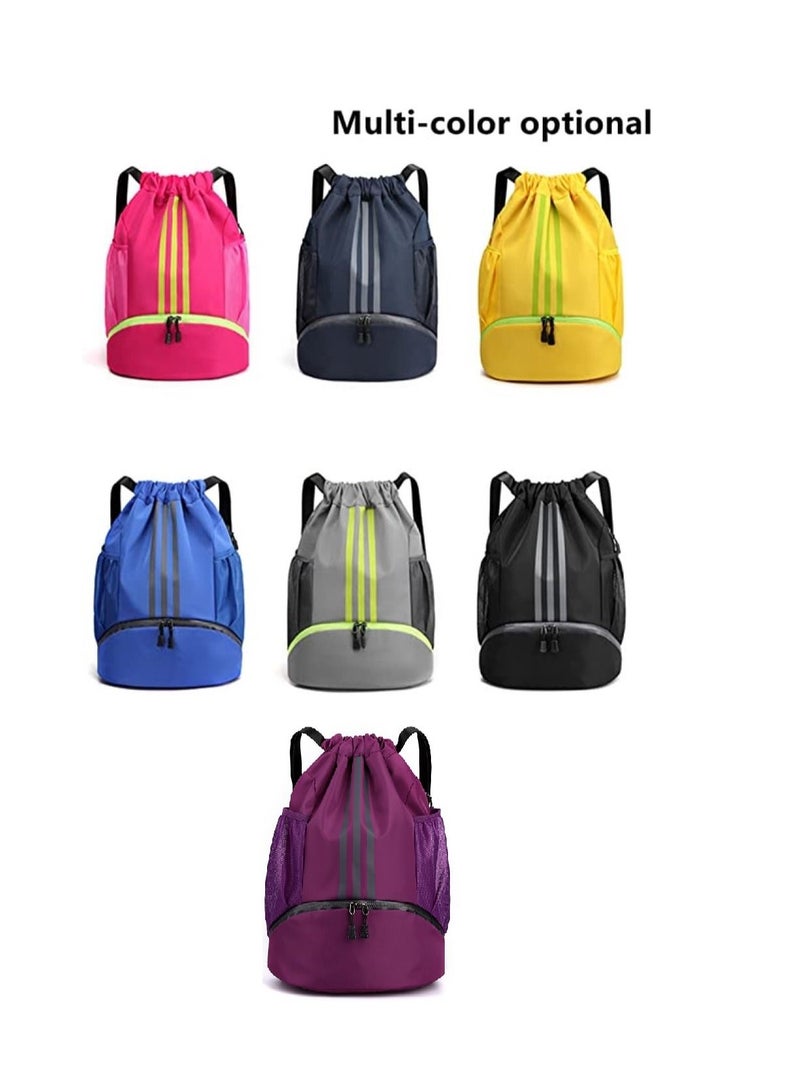 Drawstring Backpack Bag Gym Sack String Men Women Basketball Bundle Pocket Student School Football Storage Large Capacity Fitness