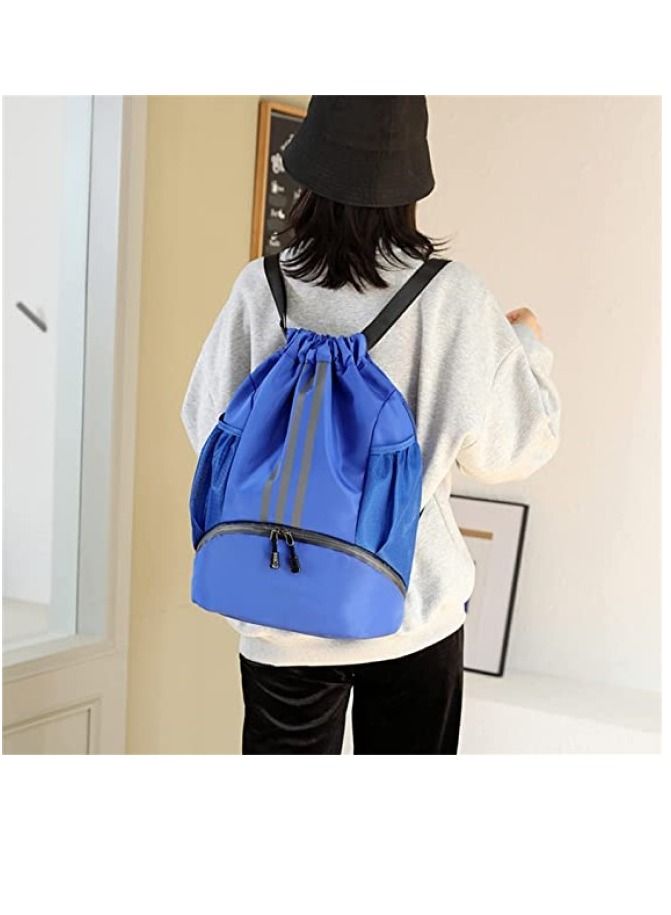 Drawstring Backpack Bag Gym Sack String Men Women Basketball Bundle Pocket Student School Football Storage Large Capacity Fitness