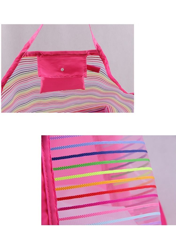 5pcs Beach Tote Bag Beach Toy Storage Bag Beach Shell Bag Kids Beach Bag Mesh Pool Bag Rainbow Mesh Storage Toy Backpack