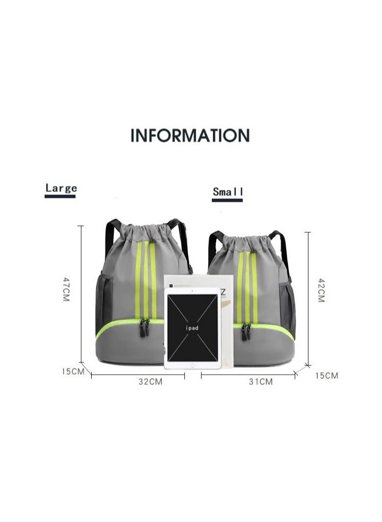 Drawstring Backpack Bag Gym Sack String Men Women Basketball Bundle Pocket Student School Football Storage Large Capacity Fitness