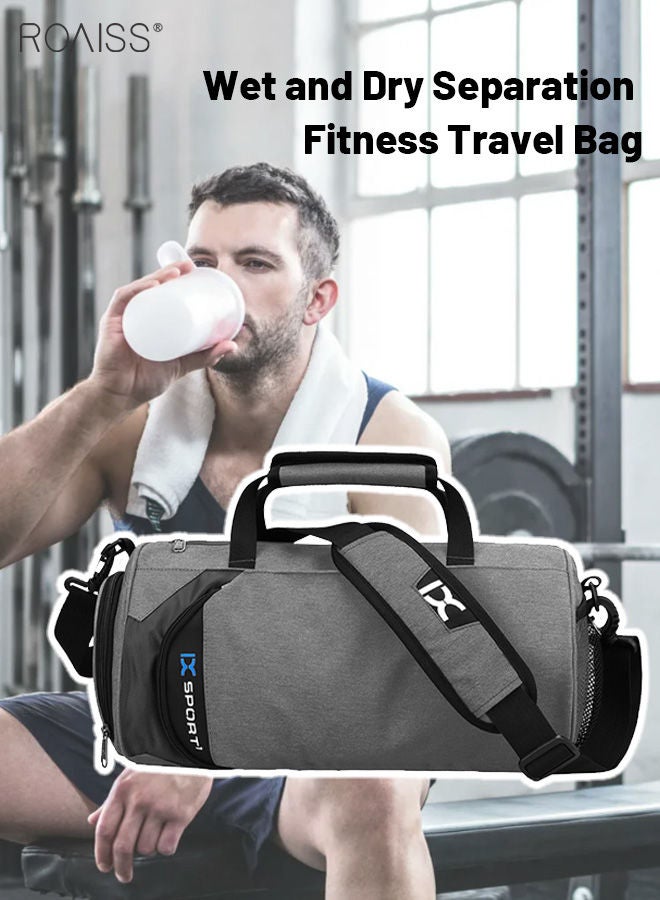 Men's Sports Travel Handbag Large Capacity Dry Wet Separation Independent Shoe Compartment Waterproof And Scratch Resistant Yoga Bag