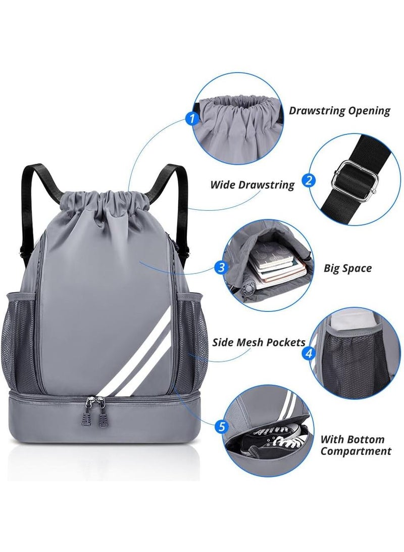 Waterproof Outdoor Lightweight Folding Travel Sports Fitness Bundle Pocket Drawstring Backpack