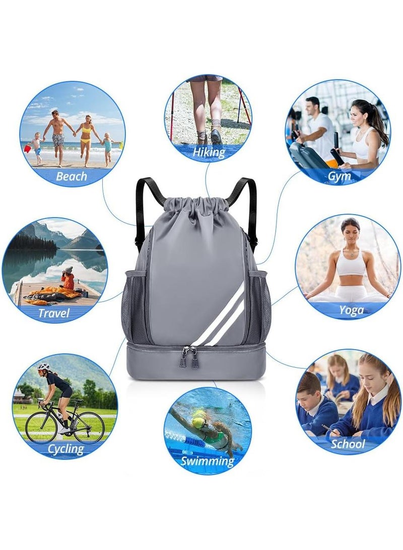 Waterproof Outdoor Lightweight Folding Travel Sports Fitness Bundle Pocket Drawstring Backpack