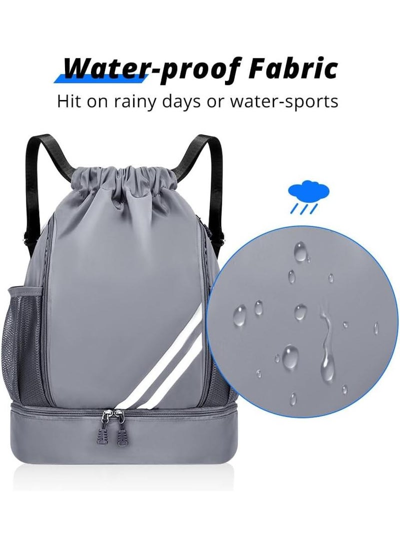 Waterproof Outdoor Lightweight Folding Travel Sports Fitness Bundle Pocket Drawstring Backpack