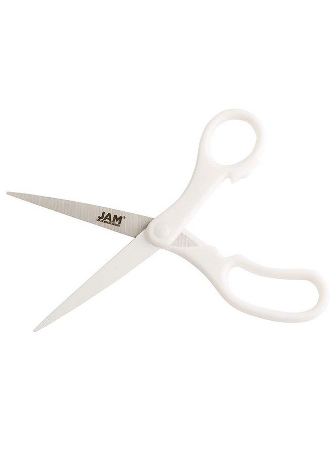 Multi Purpose Precision Scissors 8 Inch White Ergonomic Handle & Stainless Steel Blades Sold Individually