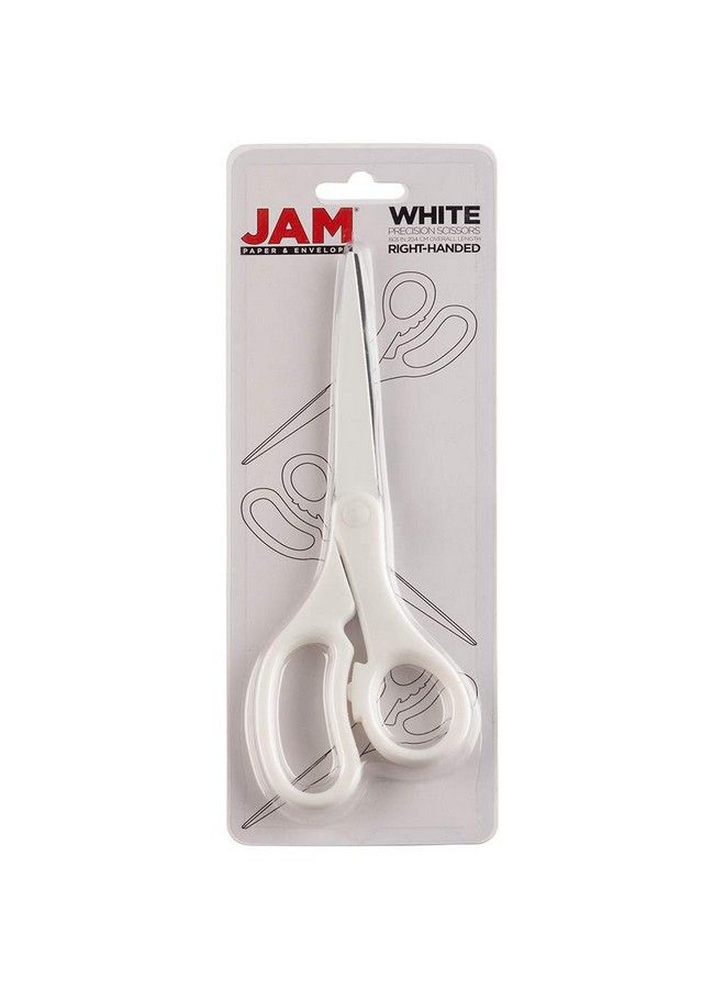 Multi Purpose Precision Scissors 8 Inch White Ergonomic Handle & Stainless Steel Blades Sold Individually