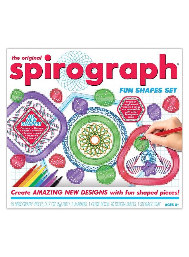 Spirograph Fun Shapes Drawing Art Set Classic Spirograph Gear Play With New Shapes For Ages 8+