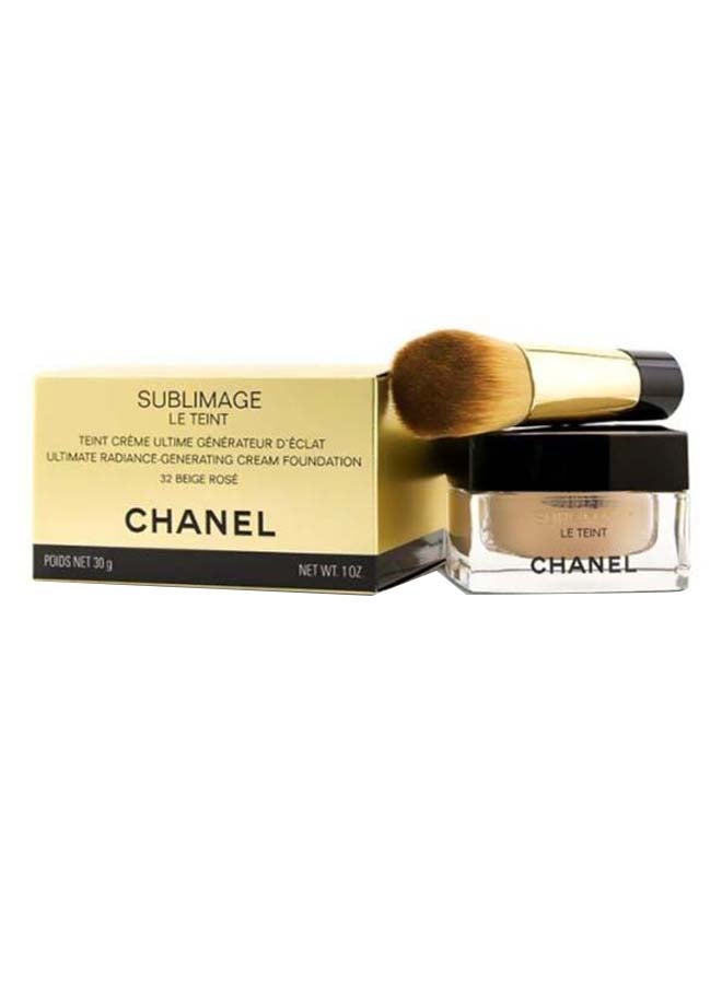 Sublimage Le Teint Ultimate Radiance Generating Cream Foundation With Brush 32 Beige Rose