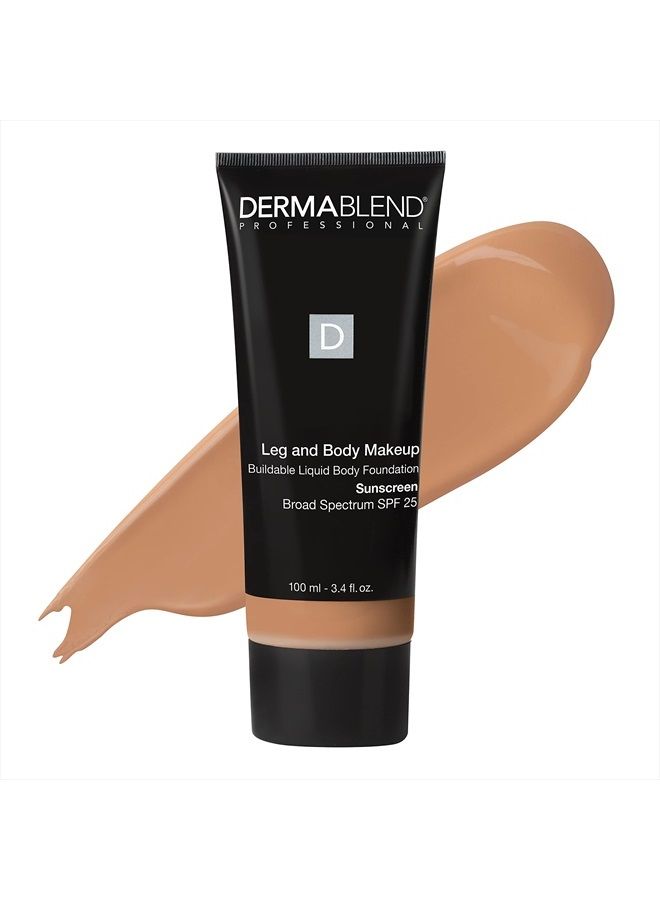 Leg and Body Makeup Foundation with SPF 25, 35C Light Beige, 3.4 Fl. Oz.