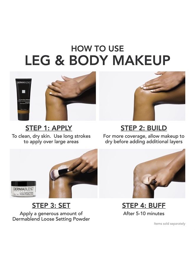 Leg and Body Makeup Foundation with SPF 25, 45N Medium Bronze, 3.4 Fl. Oz.