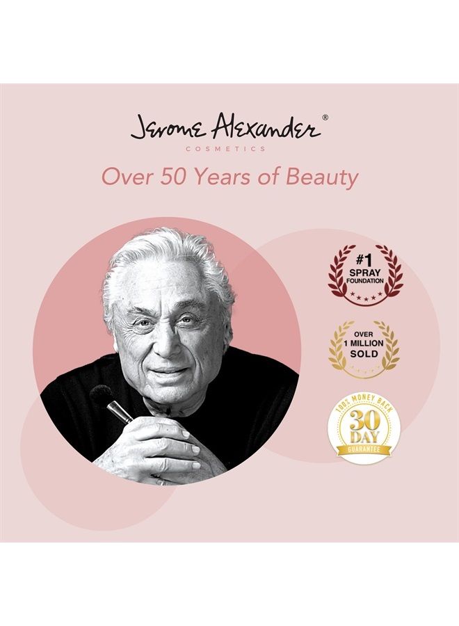 MagicMinerals AirBrush Foundation by Jerome Alexander – 3pc Spray Makeup Set with Anti-aging Ingredients for Smooth Radiant Skin (3 Piece Set, Medium)