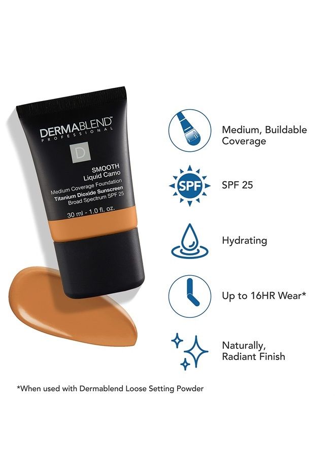 Smooth Liquid Foundation with SPF 25, 45W Honey, 1 Fl. Oz.