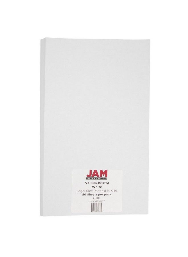 Legal Vellum Bristol 67Lb Cardstock 8.5 X 14 Coverstock 147 Gsm White 50 Sheets/Pack