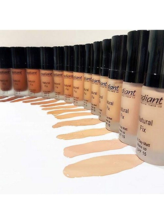 Radiant Professional Natural Fix All Day Matte Cream Foundation Long Wear High Coverage Face Makeup Foundation With Spf 15 Oil Free Matte Finish For All Skin Types1.01 Oz. (3 Beige)