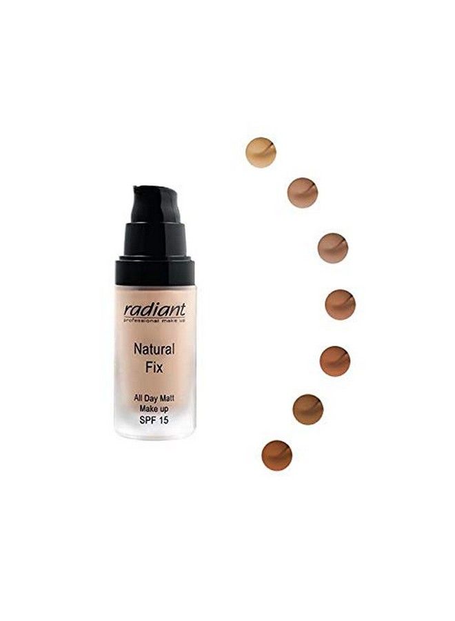 Radiant Professional Natural Fix All Day Matte Cream Foundation Long Wear High Coverage Face Makeup Foundation With Spf 15 Oil Free Matte Finish For All Skin Types1.01 Oz. (3 Beige)