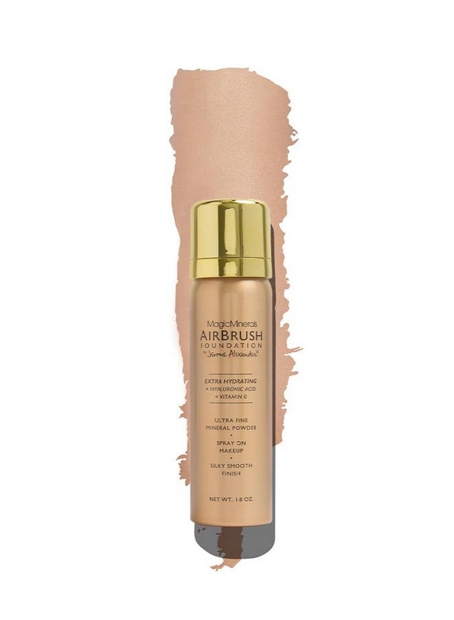 Airbrush Foundation Ultra Hydrating Spray Foundation Makeup With 2X The Active Ingredients Ultralight Buildable Full Coverage Formula (Light Medium)