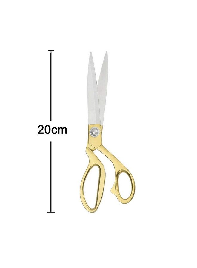 Stainless Steel Sharp Tailor Scissors For Clothing Dressmaking Shears Fabric Craft Cutting Adjustable Kitchen Scissors Gold (8'')