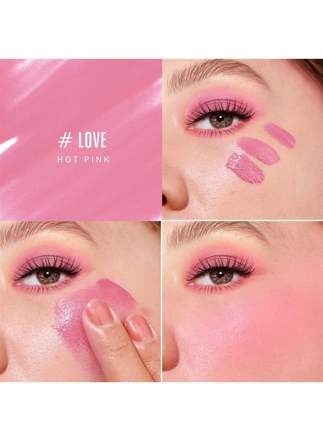 Soft Cream Blush Makeup, Liquid Blush for Cheeks, Weightless, Long-Wearing, Smudge Proof, Natural-Looking, Dewy Finish