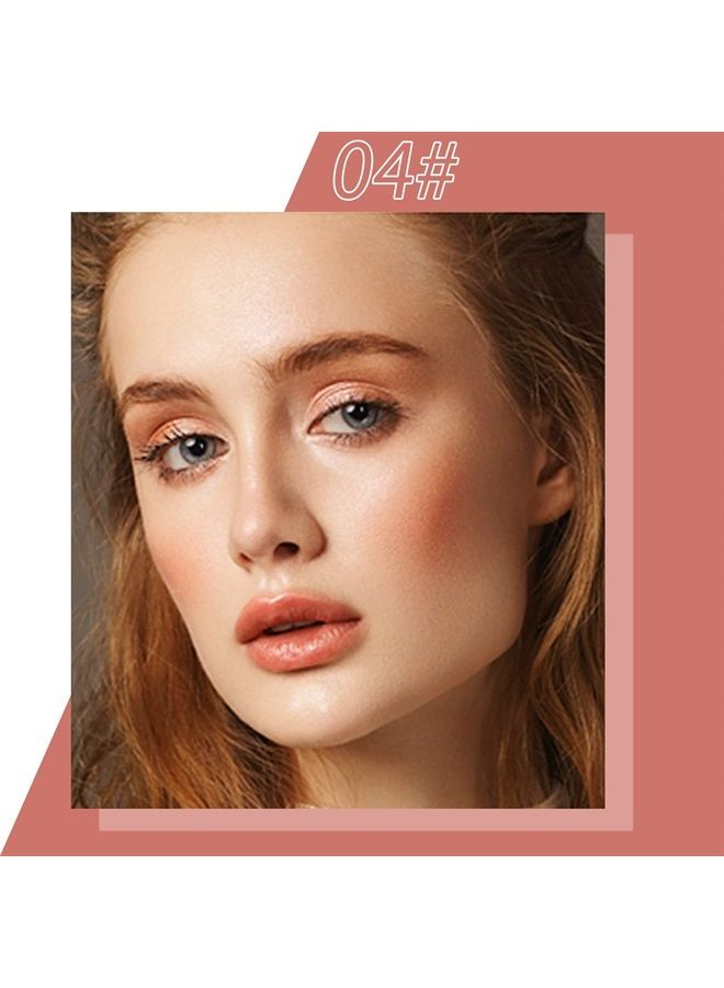 Liquid Cream Blush, Soft Dewy Face Blush, Natural Matte Finish Looking, Long-lasting Cheek Tint, Lightweight Blendable Feel, Moisturizing Face Blush for Cheek, 04