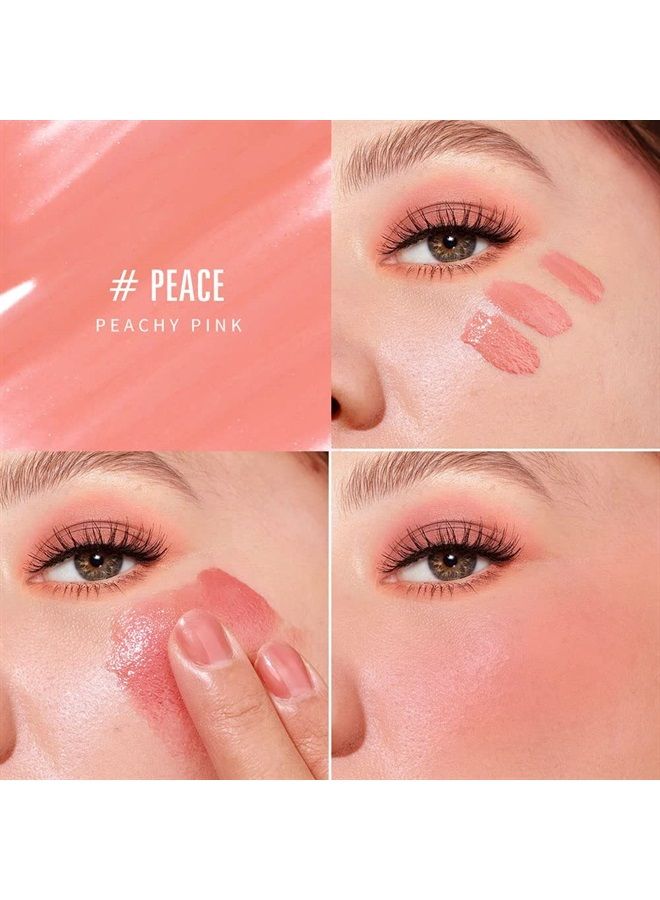 Soft Cream Blush Makeup, Liquid Blush for Cheeks, Weightless, Long-Wearing, Smudge Proof, Natural-Looking, Dewy Finish