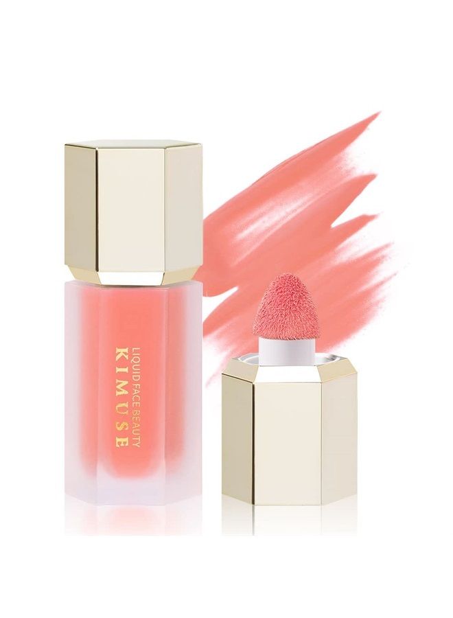 Soft Cream Blush Makeup, Liquid Blush for Cheeks, Weightless, Long-Wearing, Smudge Proof, Natural-Looking, Dewy Finish