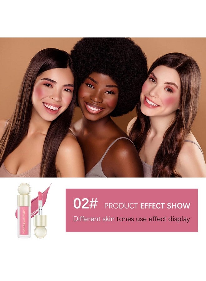 Liquid Cream Blush Soft Dewy Face Blush Natural Matte Finish Looking Long Lasting Cheek Tint Lightweight Blendable Feel Moisturizing Face Blush For Cheek Pink