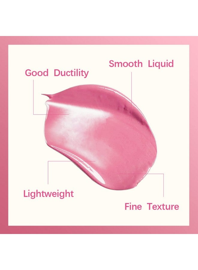 Liquid Cream Blush Soft Dewy Face Blush Natural Matte Finish Looking Long Lasting Cheek Tint Lightweight Blendable Feel Moisturizing Face Blush For Cheek Pink