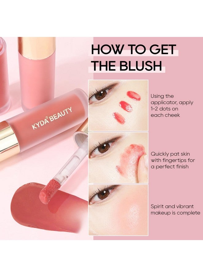 Liquid Blush, Natural Matte Finish Looking, Dewy Cheek Tint, Moisturizing Lightweight Blendable Feel, Soft Cream Face Blush, By Ownest Beautycool Pink