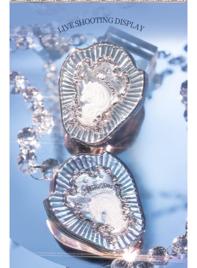 Unicorn Series Embossed Blush Natural Cheek Makeup 5g 01 Snowy Pearl