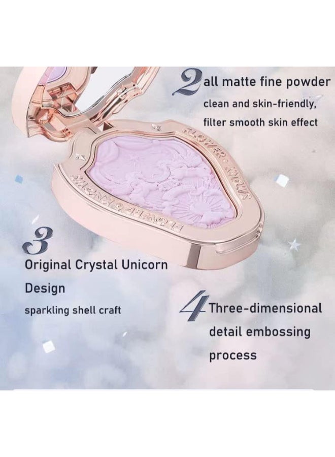 Unicorn Series Embossed Blush Natural Cheek Makeup 5g 01 Snowy Pearl