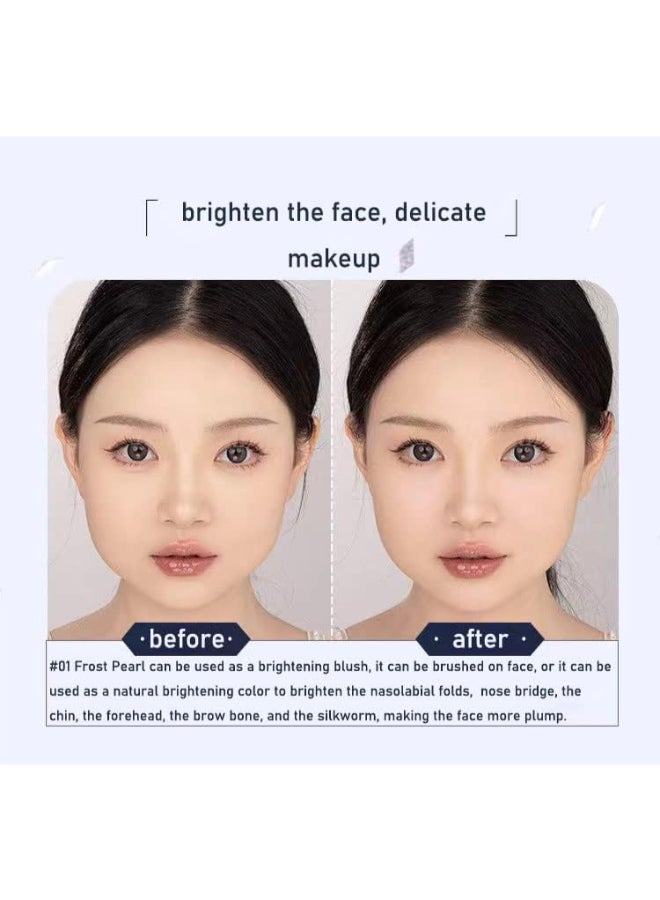 Unicorn Series Embossed Blush Natural Cheek Makeup 5g 01 Snowy Pearl