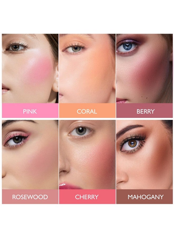 Powder Blush Radiant Glow Face Blusher Blendable Formula Lasting Moisturizing Ultra Fine Lightweight Texture Pink