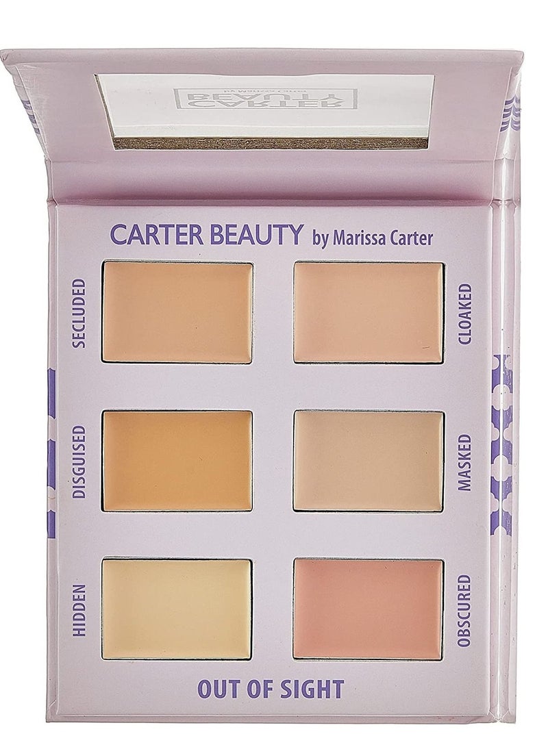 Carter Beauty Ireland 6 Shades Concealer Palette Color Correcting Redness Dark Spots Skin Blemishes Discoloration Eraser