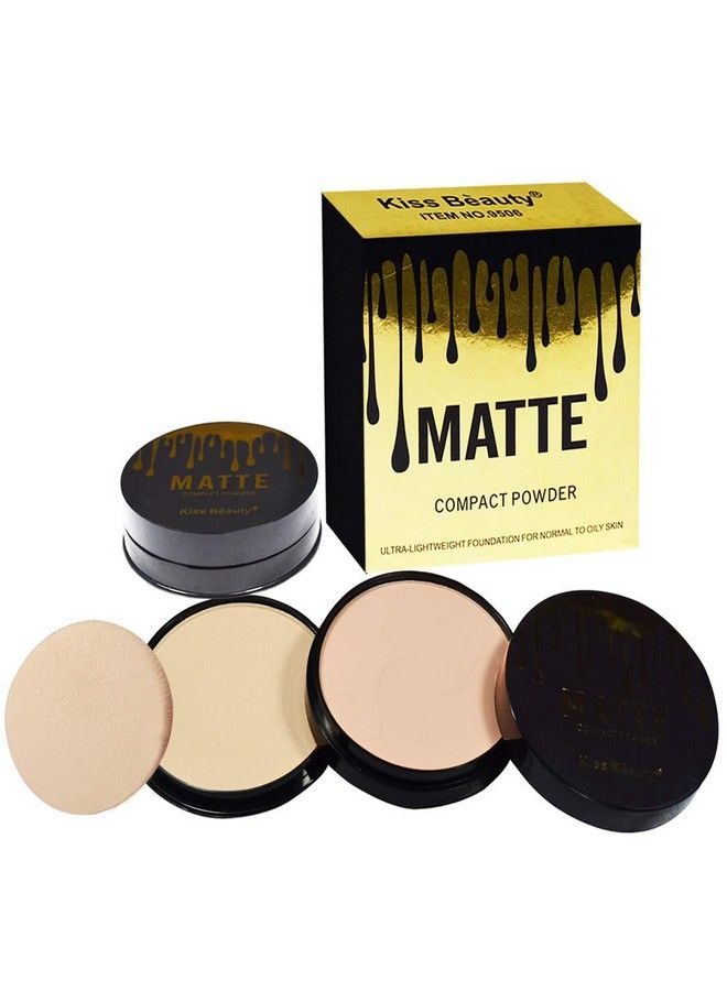 Matte Compact Powder With Makeup Pouch