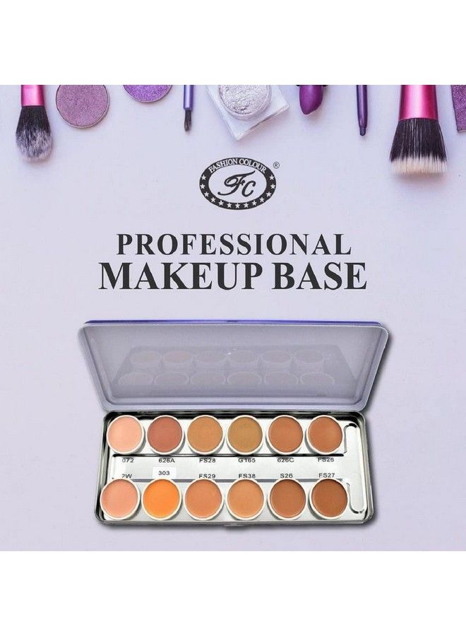 Colour Correction Natural Makeup Base Palette For All Skin Tones Dermatologically Approved Creamy & Long Lasting Total 12 Colours Available Natural Finish