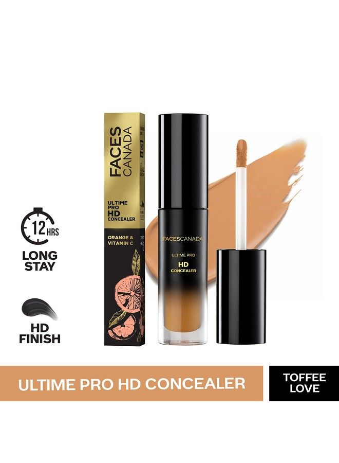 Faces Canada Ultime Pro Hd Concealer Toffee Love 04 3.8Ml ; Natural Matte Finish ; 12Hr Long Stay ; Covers Dark Circles Puffiness Blemishes ; Blends Easily ; Orange & Vitamin C Enriched