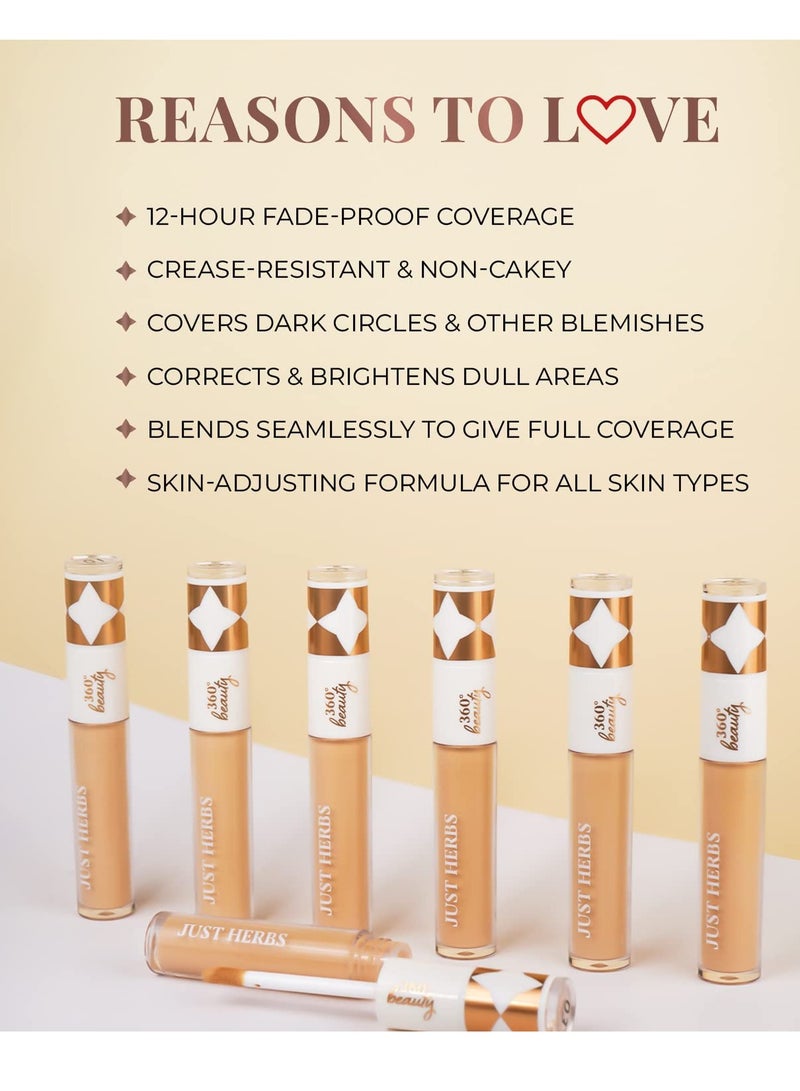 Just Herbs Concealer for Face Makeup Full Coverage 6ml