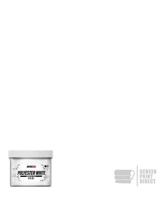 Polyester White (8Oz.) Plastisol Ink For Screen Printing Fabric Low Temperature Curing Plastisol By Screen Print Direct Fast Cure Ink For Silk