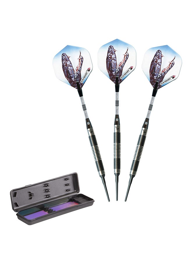 Set Of 3 Tungsten Soft Tip Darts With Storage Case 18grams