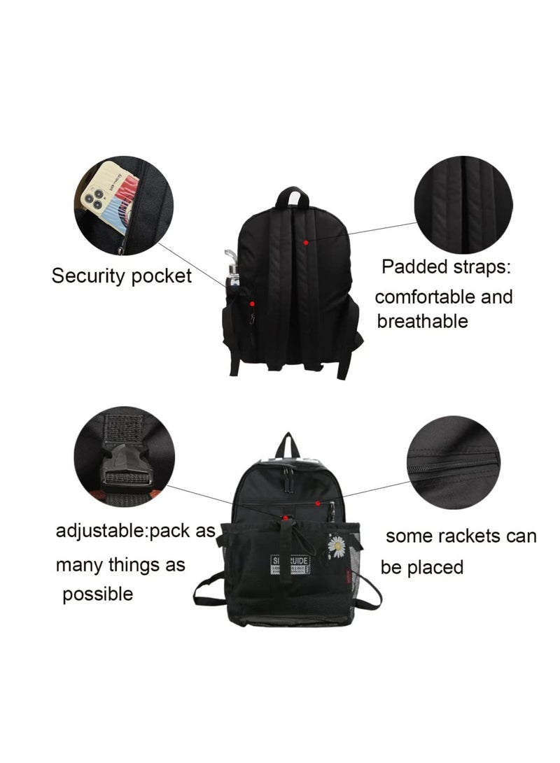 Basketball Backpack, Youth Football Bag,  Large Sports Bag With Ball Compartment for Men Women Boys Girls, Basketball, Soccer, Volleyball, Rugby Unisex Sports Backpack (Black)