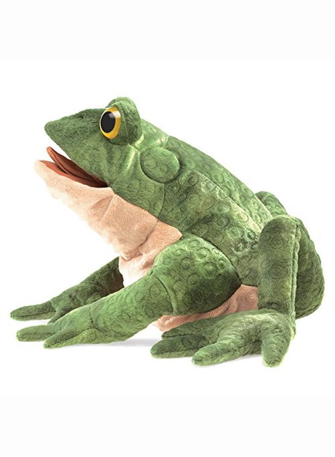 Toad Hand Puppet Green/Light Tan