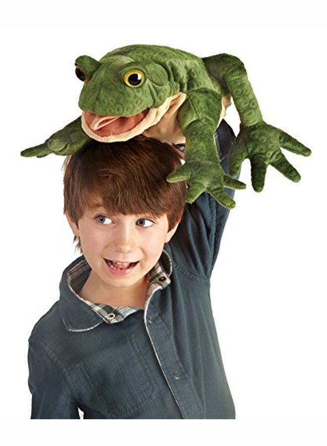 Toad Hand Puppet Green/Light Tan