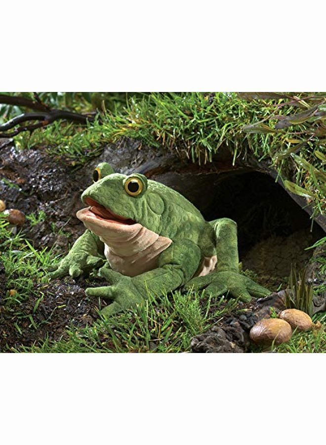 Toad Hand Puppet Green/Light Tan