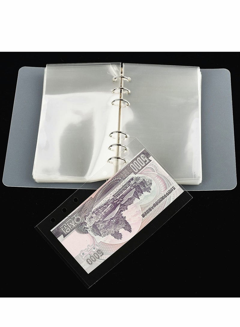 Dollar Bill Holder for Collectors Paper Money Currency Sleeves Collection Album, Cash Holders Book Banknote Collection, Clear